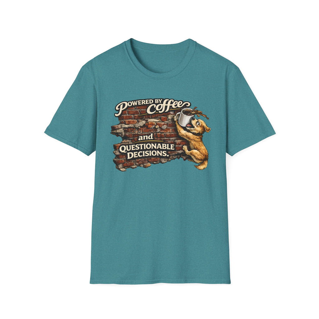 Powered by Coffee and Questionable Decisions T-Shirt