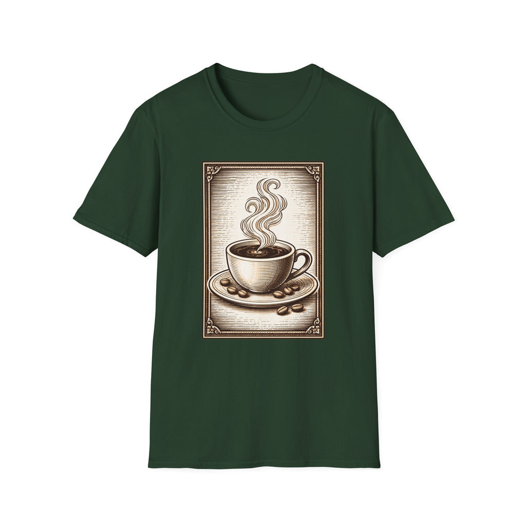 Coffee Woodcut T-Shirt