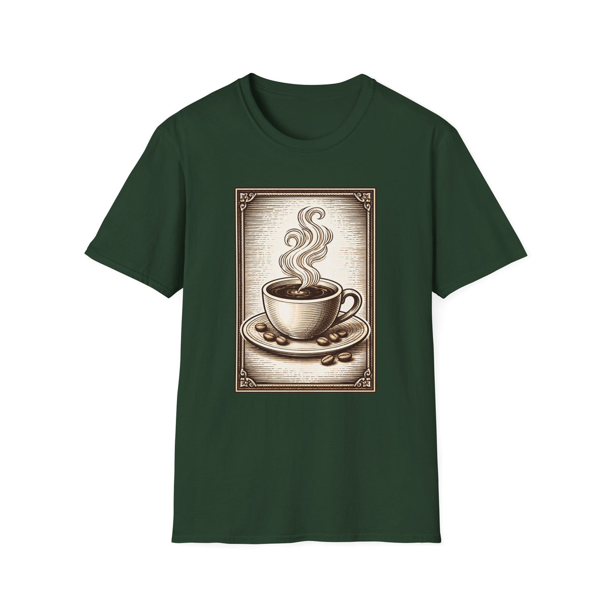 Coffee Woodcut T-Shirt