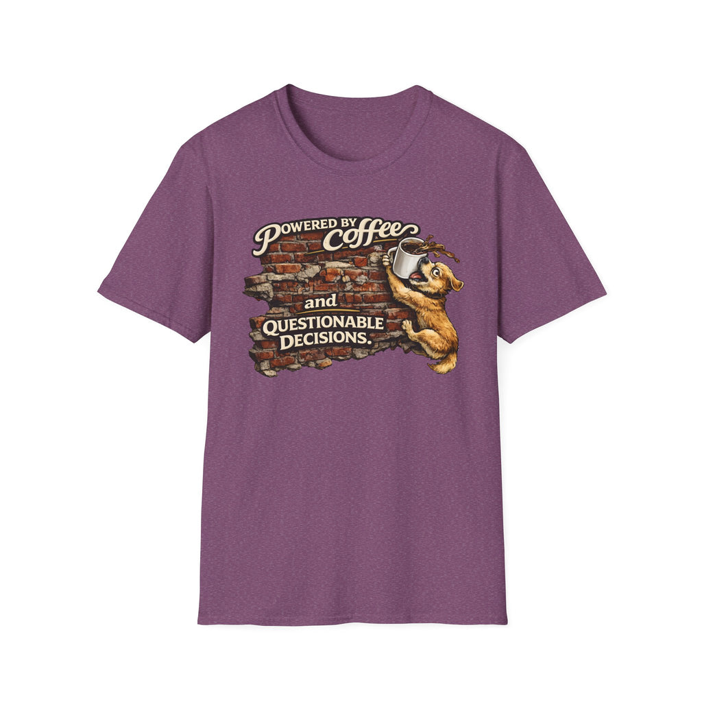 Powered by Coffee and Questionable Decisions T-Shirt