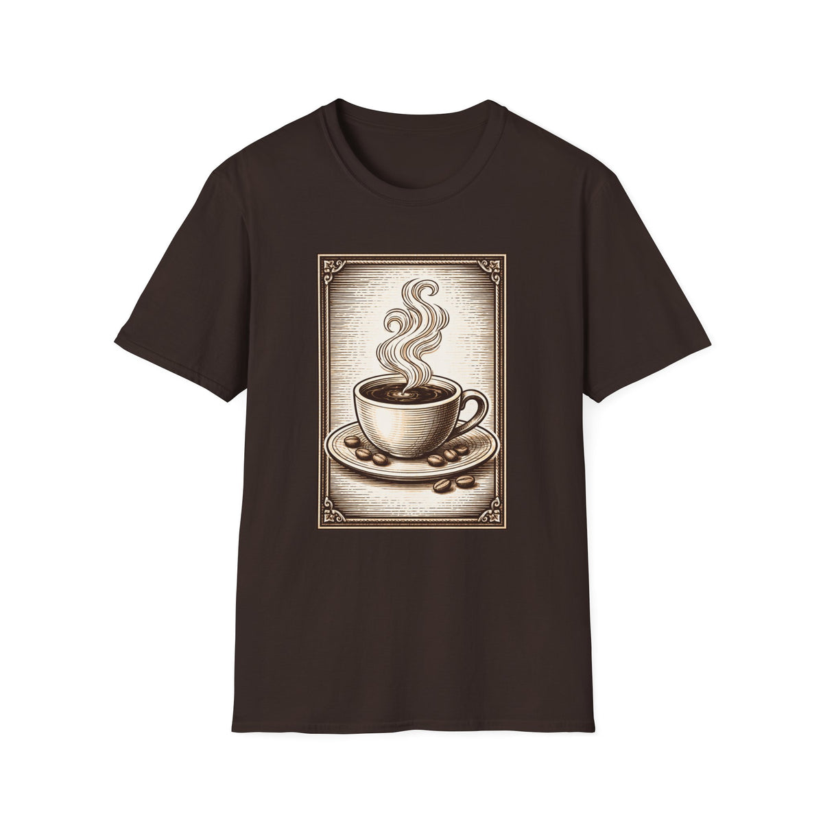Coffee Woodcut T-Shirt