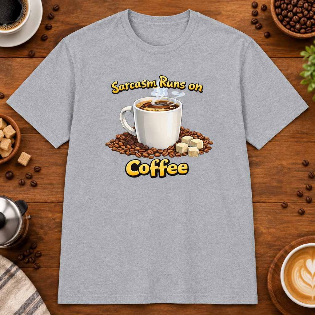 Sarcasm Runs on Coffee T-Shirt