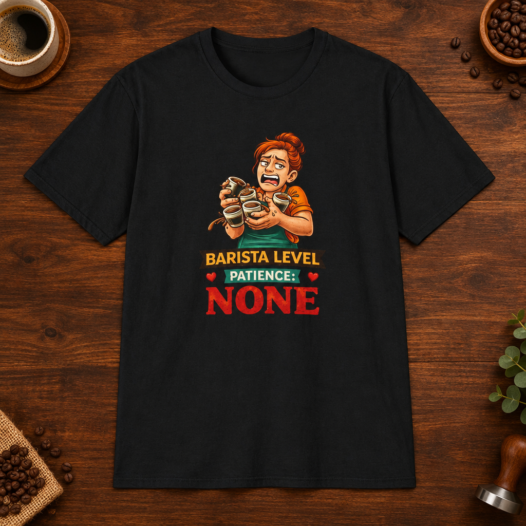 Barista Level T-Shirt Black mockup