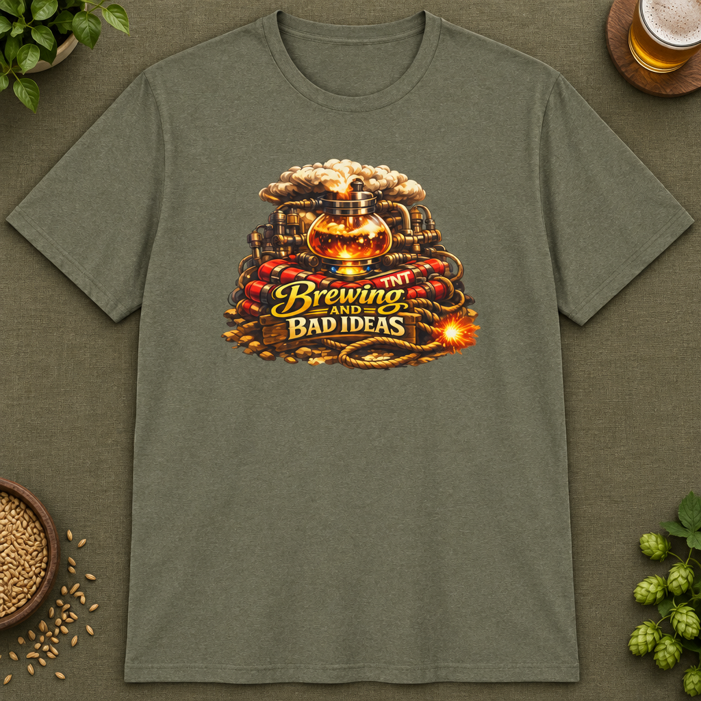 Brewing and Bad Ideas - Heather Military Green