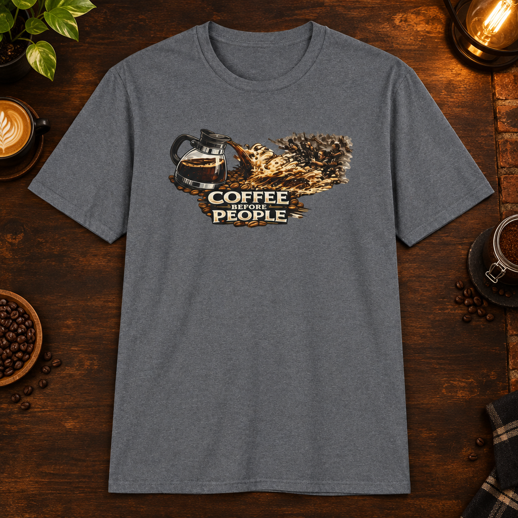 Coffee Before People - Graphite Heather