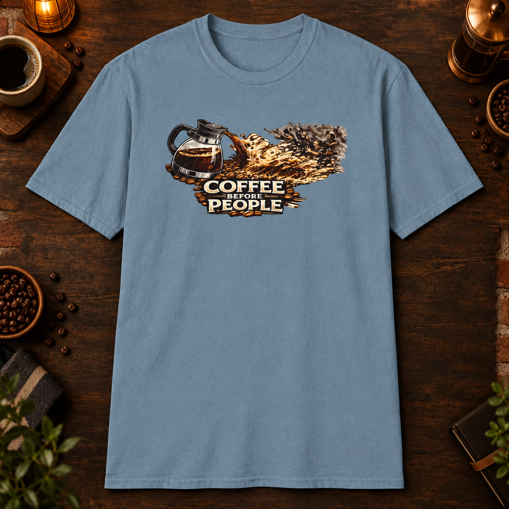 Coffee Before People - Stone Blue