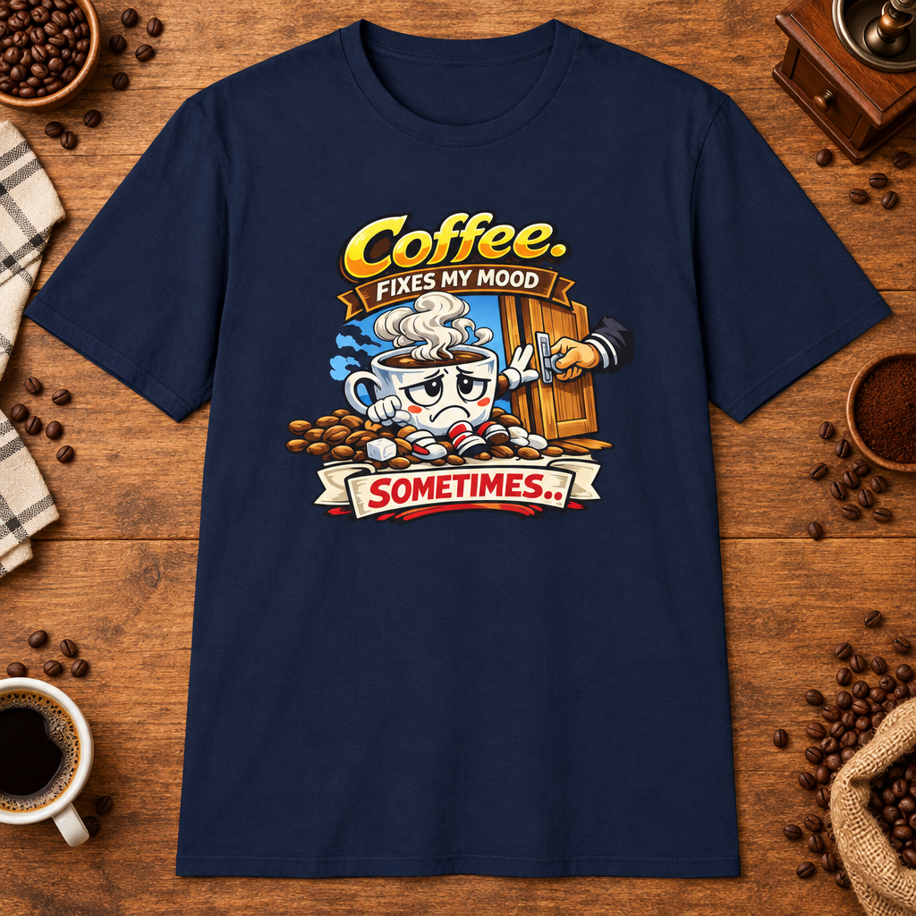 Coffee Fixes My Mood Sometimes - Navy