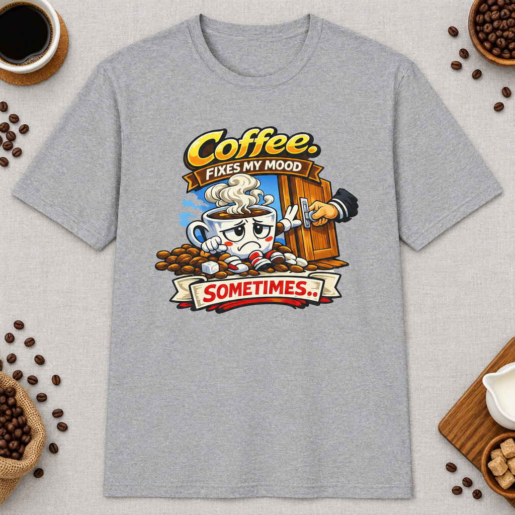 Coffee Fixes My Mood Sometimes - Sport Grey