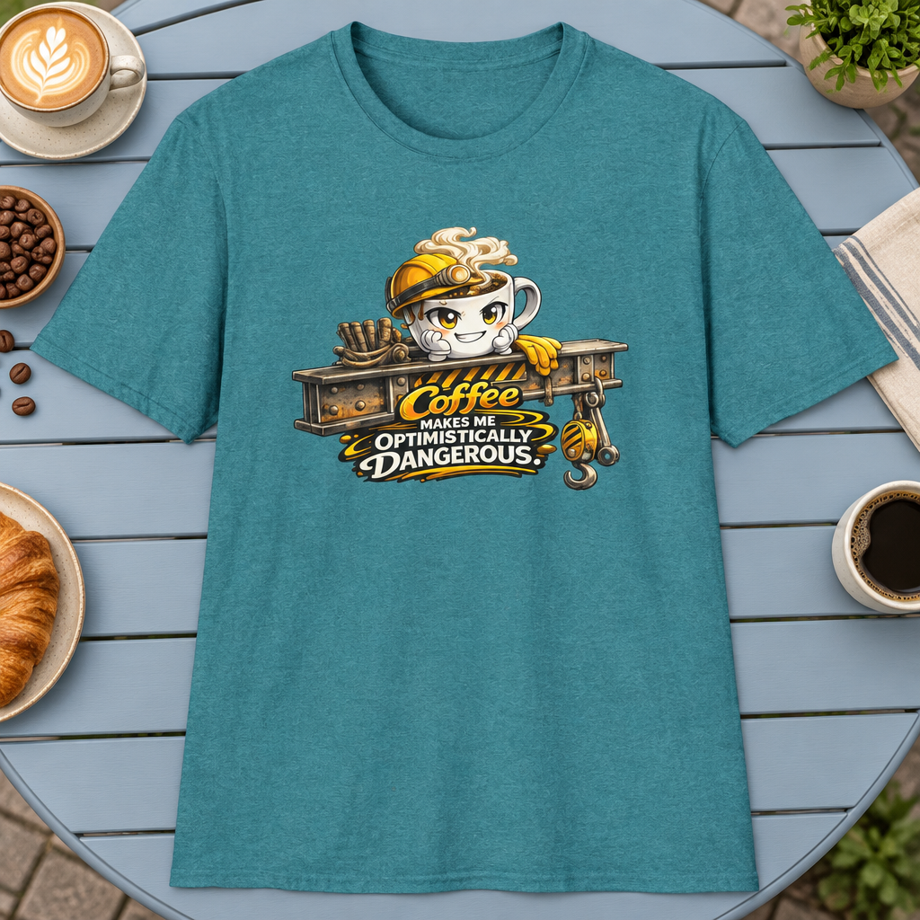 Coffee Makes Me Optimistically Dangerous - Heather Galapagos Blue
