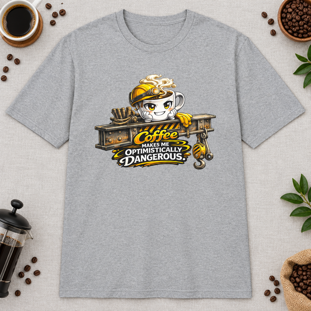 Coffee Makes Me Optimistically Dangerous - Sport Grey