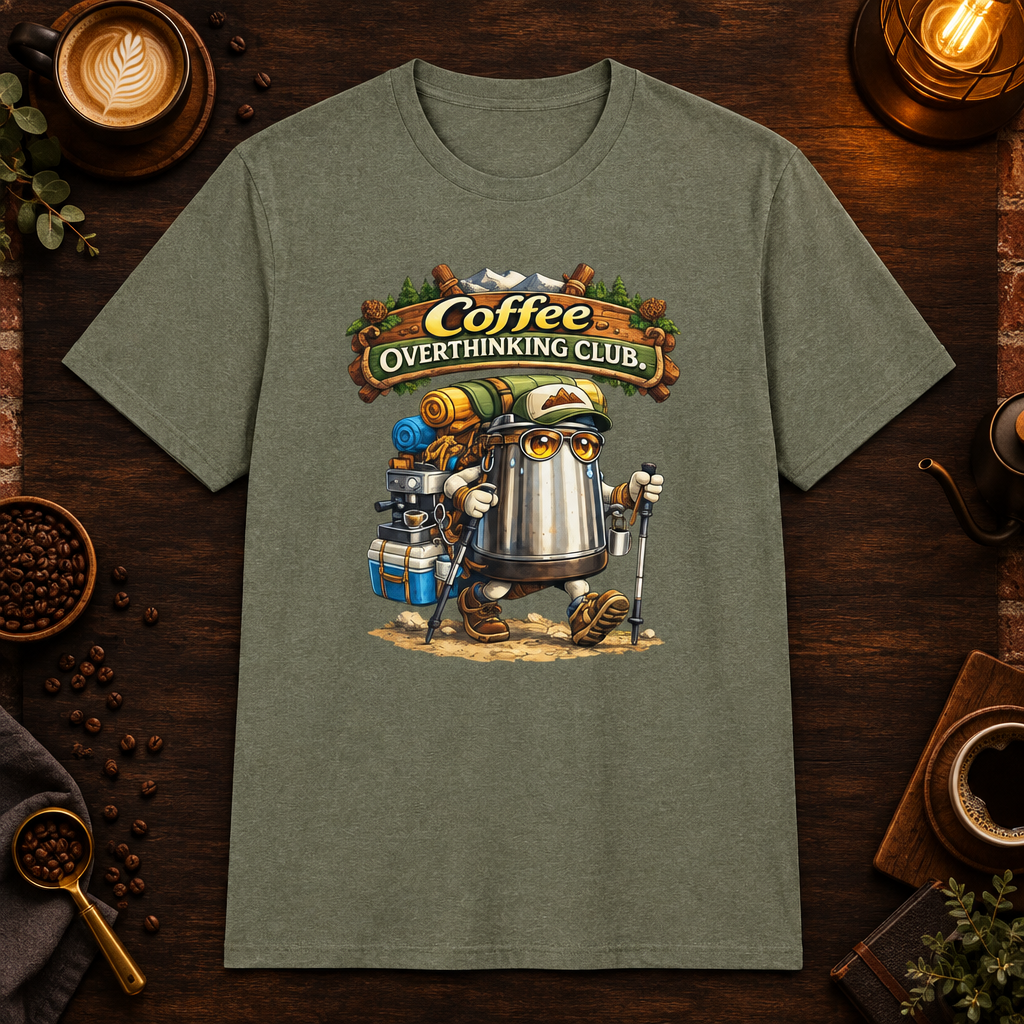 Coffee Overthinking Club - Heather Military Green