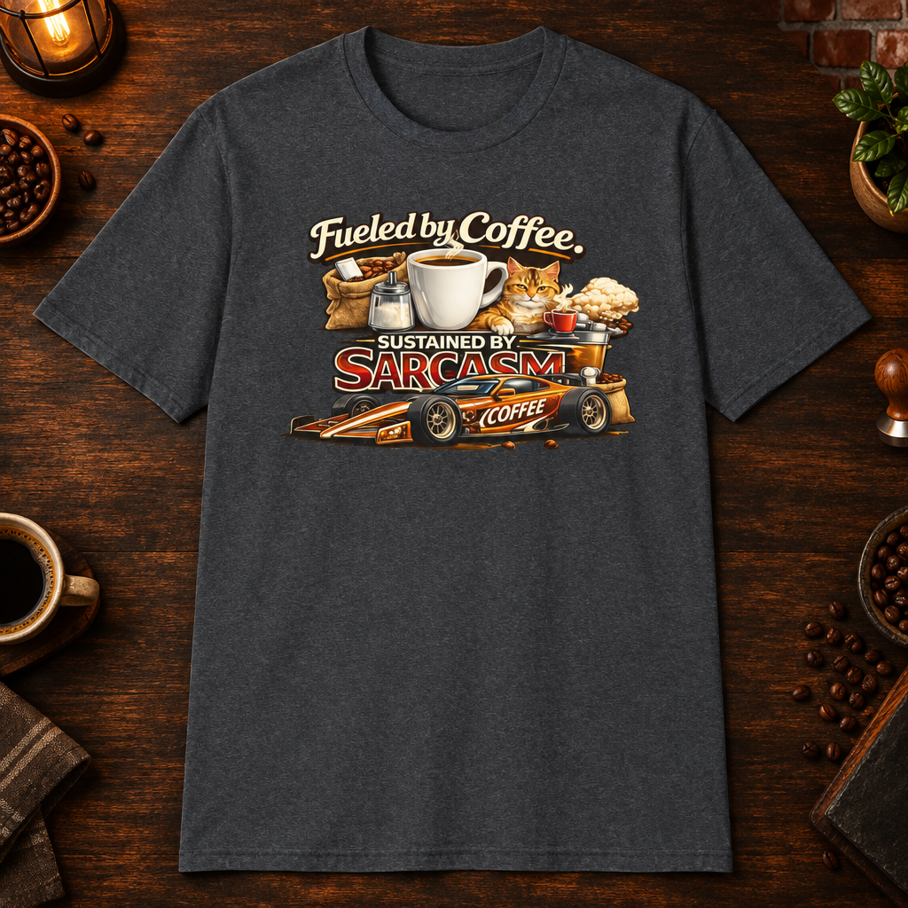 Fueled by Coffee - Dark Heather Grey
