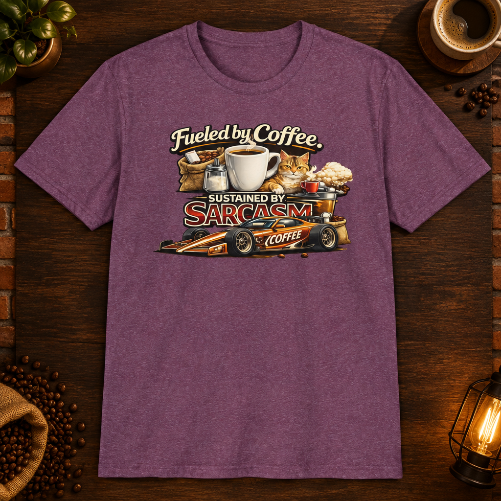 Fueled by Coffee - Heather Maroon