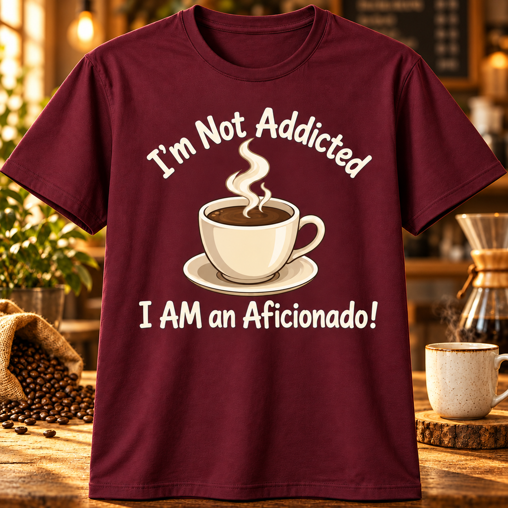 I'm Not Addicted T-Shirt in Maroon