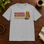 Warning T-Shirt Sport Grey short-sleeve coffee-bar flat lay