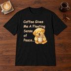 Sense of Peace T-Shirt Black coffee bar mockup