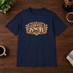 Coffee Snob T-Shirt Navy short-sleeve coffee-bar flat lay