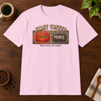 First Coffee Then T-Shirt Light Pink preferred-size coffee-bar flat lay