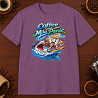 Coffee and Mild Panic 2 T-Shirt in Black, zoomed lifestyle mockup