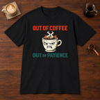 Out of Coffee T-Shirt Black coffee bar mockup