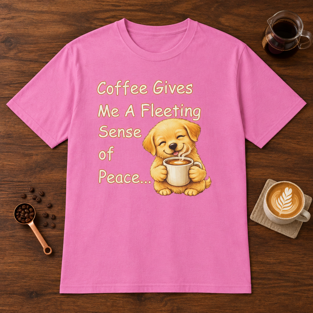 Sense of Peace T-Shirt Azalea coffee bar mockup