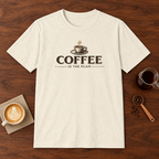 Coffee is the Plan T-Shirt Natural coffee bar mockup