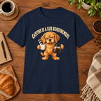 Caffeine is a Life Requirement T-Shirt in White, lifestyle mockup
