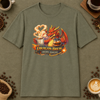 Dragon Brew T-Shirt in White, zoomed lifestyle mockup
