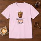 Respect the Bean T-Shirt Light Pink coffee bar mockup