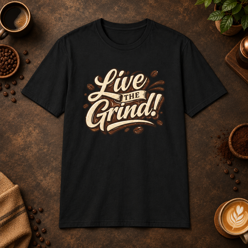 Live the Grind Black coffee-bar mockup
