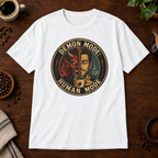Demon Mode T-Shirt White coffee-bar flat lay