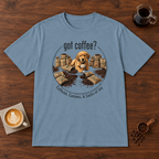 Got Coffee? T-Shirt Stone Blue coffee bar mockup
