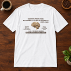 Scientific Proof T-Shirt White coffee-bar flat lay