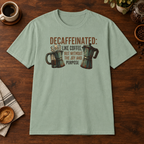 Decaffeinated T-Shirt Sage short-sleeve coffee-bar flat lay