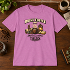 Tell Tales T-Shirt Heather Radiant Orchid close-fill short-sleeve coffee-bar flat lay