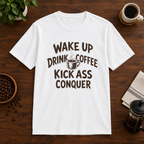 Wake Up T-Shirt White coffee-bar flat lay