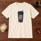 Blue Coffee Cup T-Shirt Natural coffee bar mockup