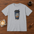 Blue Coffee Cup T-Shirt Sport Grey coffee bar mockup