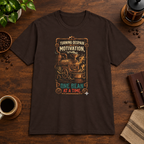 Motivation T-Shirt Dark Chocolate short-sleeve coffee-bar flat lay