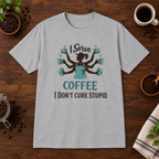 I Serve Coffee T-Shirt Sport Grey short-sleeve coffee-bar flat lay