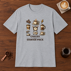 Coffee is My Starter Pack T-Shirt Sport Grey coffee bar mockup