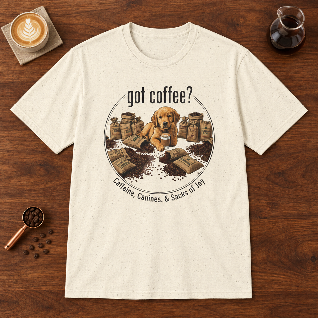 Got Coffee? T-Shirt Natural coffee bar mockup