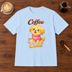 Coffee Cutie T-Shirt Light Blue coffee bar mockup