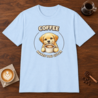 Coffee Makes You Cuter T-Shirt Light Blue coffee bar mockup