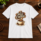 I Need Coffee T-Shirt White close-fill short-sleeve coffee-bar flat lay