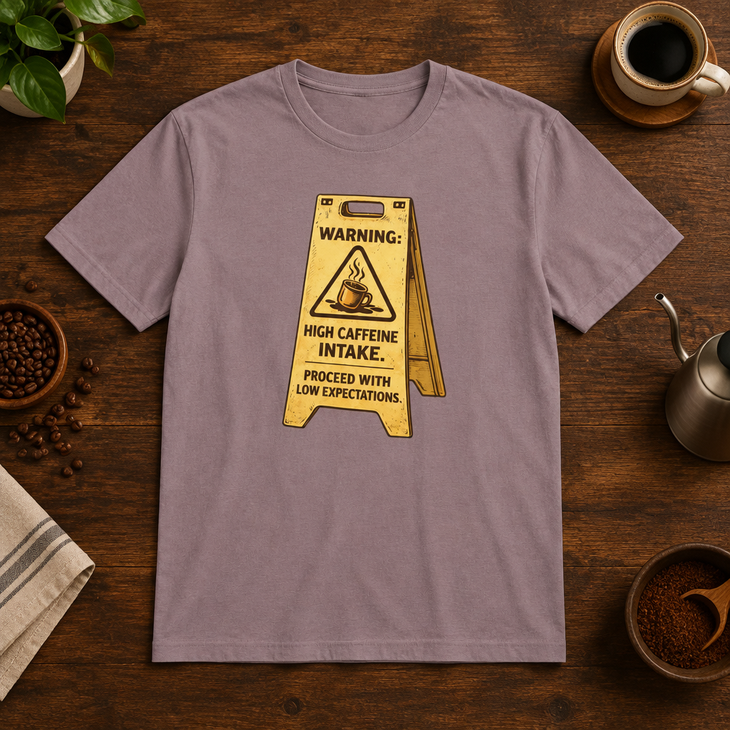 High Caffeine Intake T-Shirt Paragon short-sleeve coffee-bar flat lay