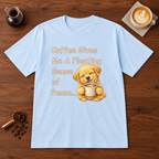 Sense of Peace T-Shirt Light Blue coffee bar mockup