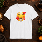 Coffee Lover T-Shirt in White, coffee bar flat lay mockup