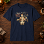 Coffee Delivery System T-Shirt in Navy, coffee bar flat lay mockup
