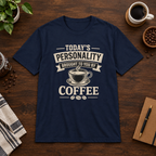 Today's Personality T-Shirt Navy coffee-bar flat lay